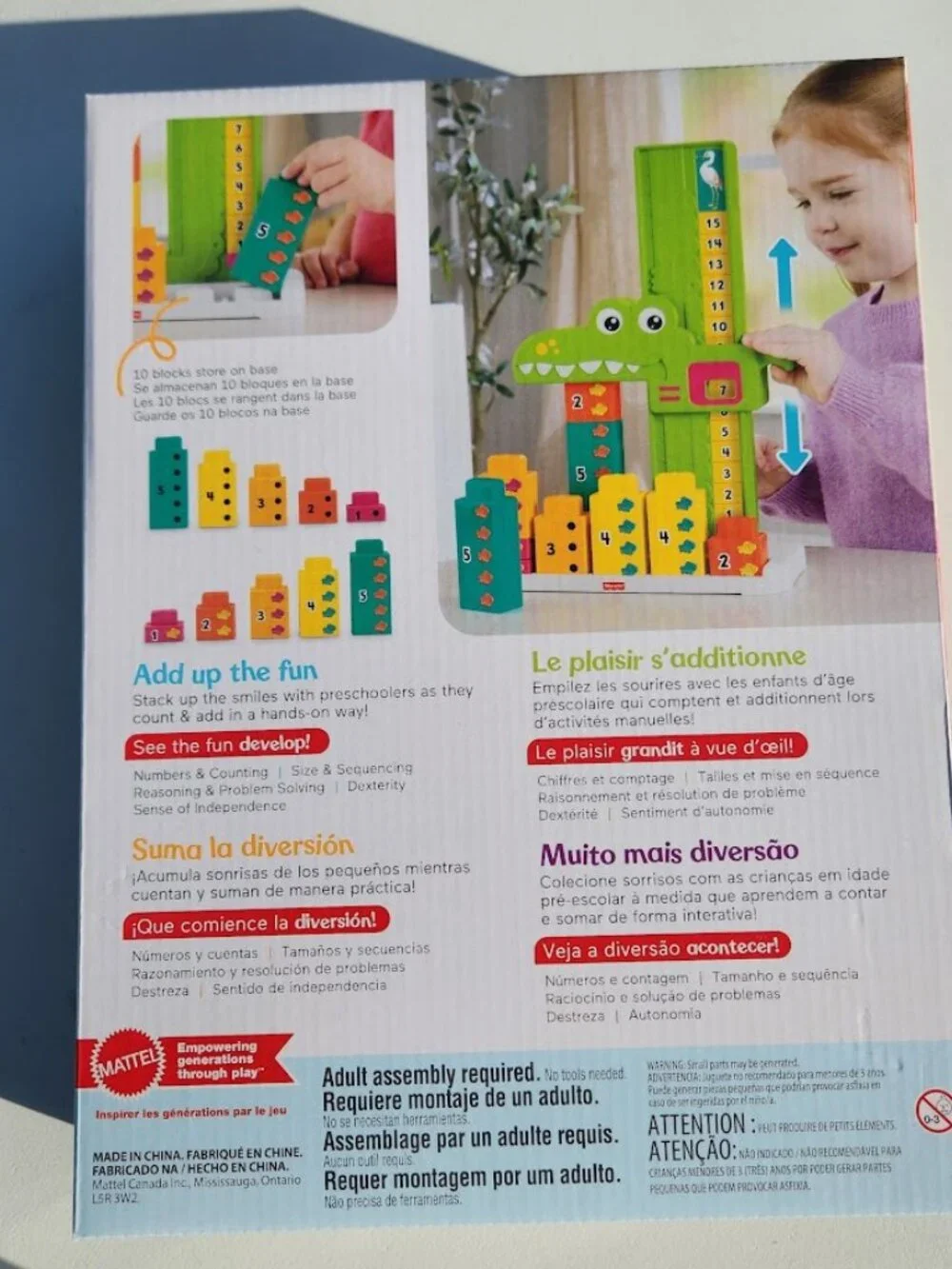 NEW Fisher-Price Alligator Counting Activity with 10 Stacking Blocks Preschool L